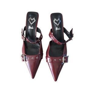 Burgandy 3 Inch Heels, Size 10 Size 41 Slip-on Sheln
